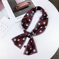 Polka Dot New Double-sided Boxer Long Scarf Women's Korean-style Spring And Autumn All-match Wrist Strap Ribbon Hair Band Fashion sku image 9