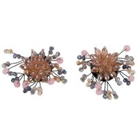 Koreanische Neue Ohrringe Perlen Blumen Kristall Bunte Ohrringe Damenmode Niedliche Ohrringe Auf Lager sku image 1