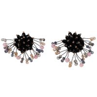 Koreanische Neue Ohrringe Perlen Blumen Kristall Bunte Ohrringe Damenmode Niedliche Ohrringe Auf Lager sku image 3