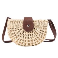 Summer Woven One-shoulder Saddle Fashion Messenger Straw Bag Wholesale main image 3