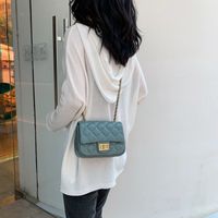 All-match Messenger New Fashion One-shoulder Diamond Chain Small Square Bag Wholesale main image 4