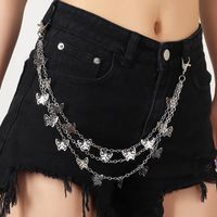 Punk Style Three-layer Hollow Sequin Butterfly Waist Chain Wholesale sku image 1