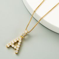 Korean O Word Chain Geometric Letter Necklace Letter Love Clavicle Chain Hip Hop Necklace Wholesale sku image 1