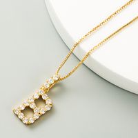 Korean O Word Chain Geometric Letter Necklace Letter Love Clavicle Chain Hip Hop Necklace Wholesale sku image 2
