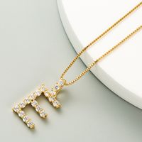 Korean O Word Chain Geometric Letter Necklace Letter Love Clavicle Chain Hip Hop Necklace Wholesale sku image 5