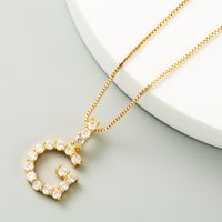 Korean O Word Chain Geometric Letter Necklace Letter Love Clavicle Chain Hip Hop Necklace Wholesale sku image 7
