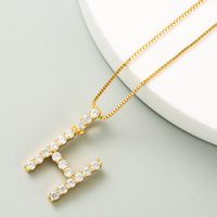 Korean O Word Chain Geometric Letter Necklace Letter Love Clavicle Chain Hip Hop Necklace Wholesale sku image 8