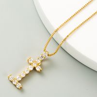 Korean O Word Chain Geometric Letter Necklace Letter Love Clavicle Chain Hip Hop Necklace Wholesale sku image 9