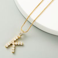 Korean O Word Chain Geometric Letter Necklace Letter Love Clavicle Chain Hip Hop Necklace Wholesale sku image 11