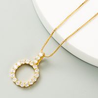 Korean O Word Chain Geometric Letter Necklace Letter Love Clavicle Chain Hip Hop Necklace Wholesale sku image 15