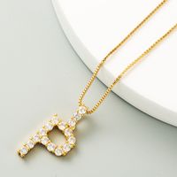 Korean O Word Chain Geometric Letter Necklace Letter Love Clavicle Chain Hip Hop Necklace Wholesale sku image 16