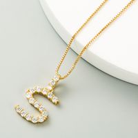 Korean O Word Chain Geometric Letter Necklace Letter Love Clavicle Chain Hip Hop Necklace Wholesale sku image 19