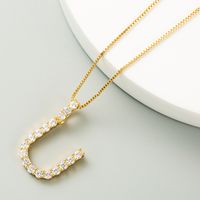 Korean O Word Chain Geometric Letter Necklace Letter Love Clavicle Chain Hip Hop Necklace Wholesale sku image 21