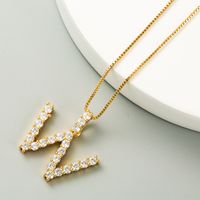 Korean O Word Chain Geometric Letter Necklace Letter Love Clavicle Chain Hip Hop Necklace Wholesale sku image 23
