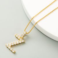 Korean O Word Chain Geometric Letter Necklace Letter Love Clavicle Chain Hip Hop Necklace Wholesale sku image 26