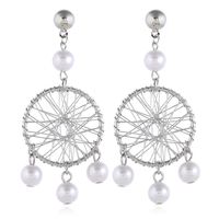 Koreanische Version Des Sommers New Pearl Dream Catcher Mode Kreative Ohrringe Persönlichkeit Trend Frauen Ohrringe Ohrringe sku image 1