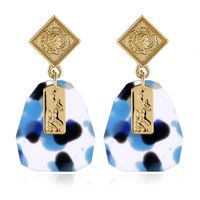 Alloy Fashion Geometric Earring  (empty Blue Dumb Alloy)  Fashion Jewelry Nhkq2368-empty-blue-dumb-alloy sku image 1