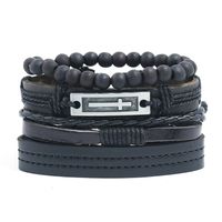 Leather Fashion Bolso Cesta Bracelet  (four-piece Set)  Fashion Jewelry Nhpk2232-four-piece-set sku image 1