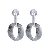 2021 Mode Einfache Acryl Acetat Platte Ovale Ohrringe Weibliche Geometrische Harz Ohrringe Ring Schnalle Ohrringe sku image 1