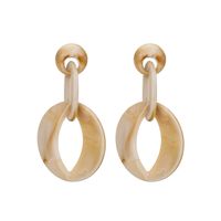 2021 Mode Einfache Acryl Acetat Platte Ovale Ohrringe Weibliche Geometrische Harz Ohrringe Ring Schnalle Ohrringe sku image 2