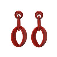 Plastic Vintage Geometric Earring  (red)  Fashion Jewelry Nhll0344-red sku image 4