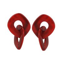 Plastic Vintage Geometric Earring  (red)  Fashion Jewelry Nhll0338-red sku image 1