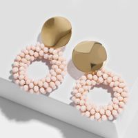 2021 Neue Produkte Ohrringe Damen  Ohrringe Farbe Perlen Ohrringe Kristall Legierung Ohrnadel Erp45 sku image 14