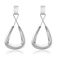 Hot Sale Modische High-end-textur Geometrische Ohrringe Design Linien Gefaltete Kunst Ohrringe sku image 1