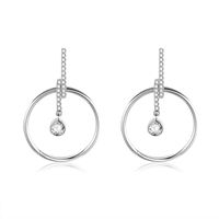 Européen Et Américain Exclusif Pour Nouveau Normcore Géométrique Boucles D'oreille Rondes Dot Ligne Art Incrusté Zircon Oreille Anneaux sku image 1