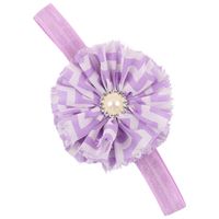 Neue Wellen Blume Kinder Haarband Baby Perle Strass Stirnband Haarschmuck 13 Farben Außenhandel sku image 5