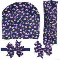 Europäischer Und Amerikanischer Süßer Blumen Kopfschmuck Für Kinder Vierteiliger Hut Kaninchen Ohren Haarband Clip Set Außenhandel sku image 2