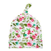 Européen Et Américain Bébé Imprimé Curling Enfant Bébé Bébés Sous Élastique Bébés Imprimé Rose Beanie Sous 3 Couleurs sku image 2