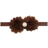 Enfants De Tournesol Perle Bande De Cheveux Bébé Minable Fleur Bandeau Cheveux Accessoires Solide Couleur Double Laine Côté Fleur Plus Forage Corde sku image 14