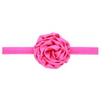 Nouvelle Européenne Et Américaine Du Commerce Extérieur Enfants Bande De Cheveux De Satin Rose Rouleau Fleur Bébé Bébé Bandeau Cheveux Accessoires 12 Couleurs sku image 6