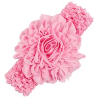 Europäische Und Amerikanische Haar Bands Ets Großhandel 4,5 Cm Hand Gefertigte Chiffon Perlen Blumen Stirnband Haarschmuck Einfarbig sku image 1