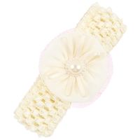 Européen Et Américain Style Bande De Cheveux Ensemble En Gros 4.5cm Main De Mousseline De Soie Perle Fleur Bandeau Cheveux Accessoires Solide Couleur sku image 4