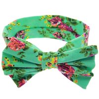 Europäischer Und Amerikanischer Kinder Druck Bowknot Stirnband Baby Geknotete Stirnband Baby Blumen Kopf Kreis Außenhandel Großhandel sku image 1