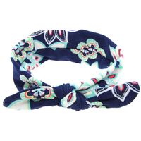 Européen Et Américain De Bébé Imprimé Oreilles De Lapin Enfants Bandeau Bébé Nouage Hairband Coiffe Approvisionnement Du Commerce Extérieur 4 Couleurs sku image 1