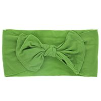 Europäischer Und Amerikanischer Außenhandel Kinder Nylon Bowknot Kaninchen Ohren Haarband Baby Nylon Einfarbiges Elastisches Kopfs Eil 10 Farben sku image 1