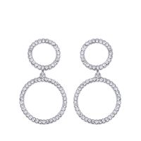 Imitated Crystal&cz Simple Geometric Earring  (black)  Fashion Jewelry Nhas0507-black sku image 2