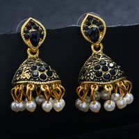 Europäische Und Amerikanische Übertriebene Diamant Perlen Anhänger Ohrringe Ethnischen Stil Ohrringe  Explosive Böhmischen Stil sku image 2