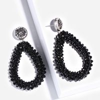 Böhmischer Stil Weibliche Hand Gewebte Weibliche Wasser Tropfen Reis Perlen Ohrringe Mode Kreative Diamant Ohrringe Ern30 sku image 4