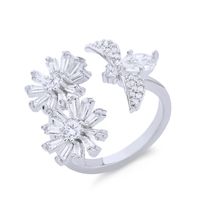 Copper Simple Flowers Ring  (alloy)  Fine Jewelry Nhas0459-alloy sku image 2