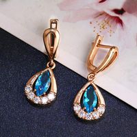 Copper Fashion Geometric Earring  (blue)  Fine Jewelry Nhas0413-blue sku image 3