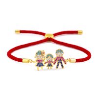 Style Coréen De Mode Nouvelles Femmes De Zircon Bracelet Cette Année Des Animaux Rouge Corde Famille Bracelet Accessoires De Mode En Gros Brb06 sku image 3