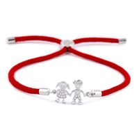 Copper Korea Geometric Bracelet  (red Rope Alloy)  Fine Jewelry Nhas0394-red-rope-alloy sku image 1