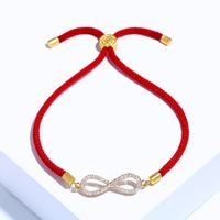 Copper Korea Geometric Bracelet  (red Rope Alloy)  Fine Jewelry Nhas0375-red-rope-alloy sku image 1