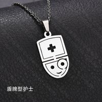 Titanium&stainless Steel Simple Geometric Necklace  (stethoscope Doctor Steel Color)  Fine Jewelry Nhhf1299-stethoscope-doctor-steel-color sku image 2
