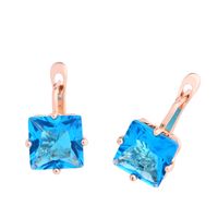 Hot-selling-accessoires 18k Roségold Beschichtet Geometrisch Quadratisch Zirkon Ohr Schnalle Ohrringe Weiblich Yiwu Schmuck Erj83 sku image 2