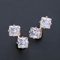 Copper Fashion Geometric Earring  (white)  Fine Jewelry Nhas0256-white sku image 1